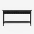 thumbnail image 3 of Hassch Wood Console Table with 3 Drawer, 60" Extra Long Rectangular Entryway Table with Storage Shelf, Elegant Vintage Sofa Table for Living Room, Black, 3 of 9