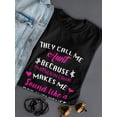 thumbnail image 3 of They Call Me Aunt Partners In Crime Graphic Women Black T-Shirt, Female Medium, 3 of 4