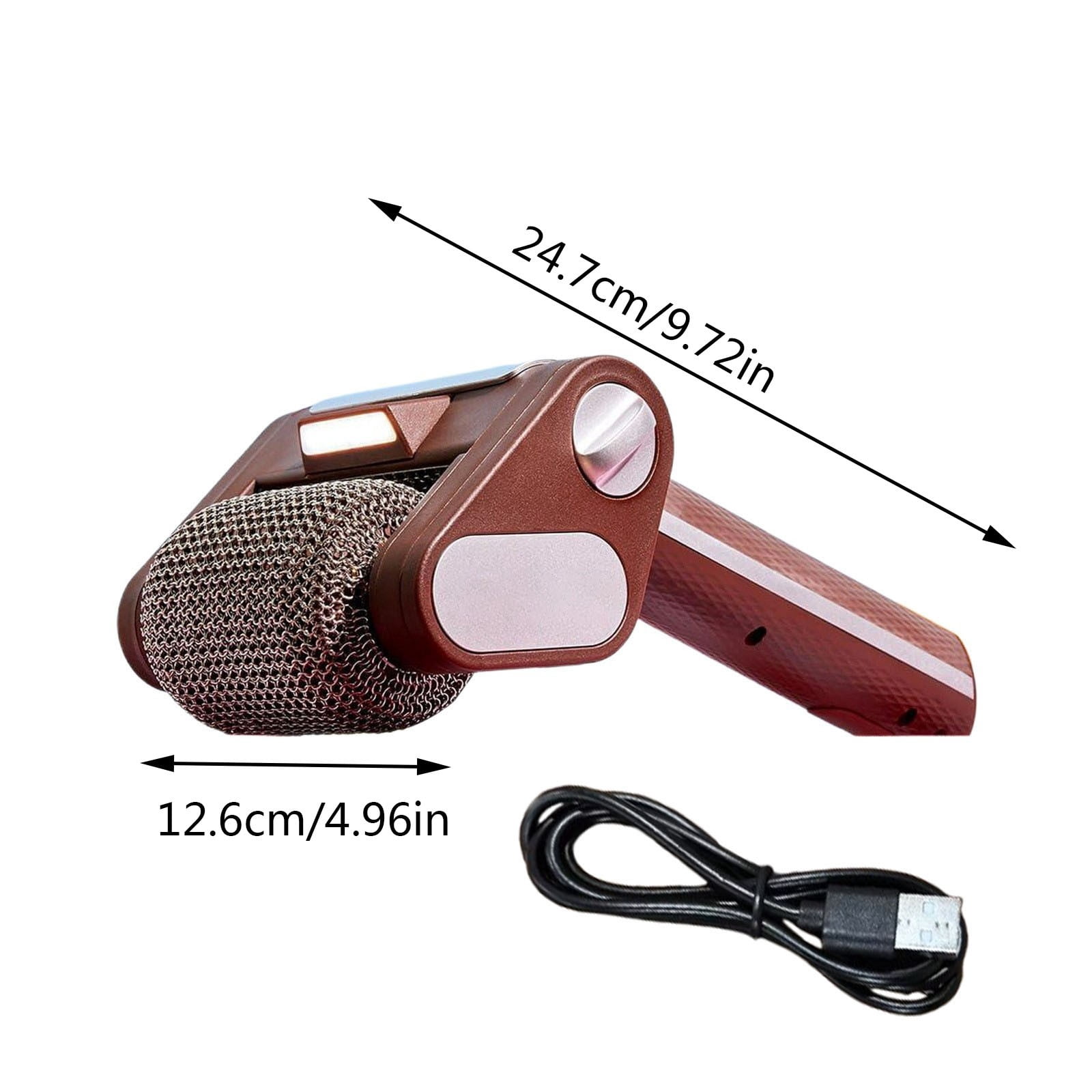 Power Giddy Up Grill Cleaner – Cordless, Rechargeable BBQ Tool with 350 RPM Stainless Roller, LED Light