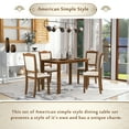 thumbnail image 5 of Fulvari 5 Piece Dining Table Set for 4 With 4 Chairs, Padded Seats & Backrests, Solid Wood Table & Chair Set for Dining Room, Kitchen, 5 of 7