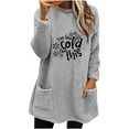 thumbnail image 1 of Birdeem Blouse à Manches Longues pour Femmes, Col Rond, d'Hiver, Ample, Imprimée, avec Poche, Chaude, 1 of 1
