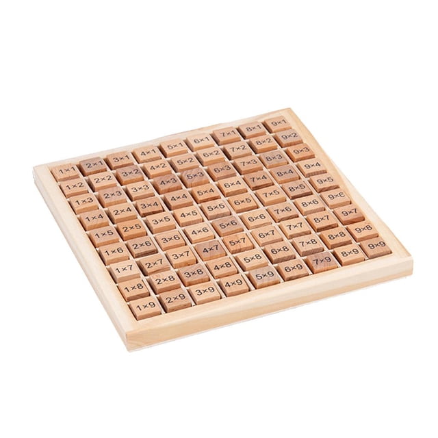 Tabla de multiplicar laminada de hobbiewoo, juguetes educativos de matemáticas, tablero para 99 Madera