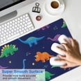 thumbnail image 4 of Long Mouse Pads for Desk,Dark Blue Dinosaurs Colorful Pattern Desk Mats on Top Of Desks, Desk Mouse Pad Extra Large with 3mm Non-Slip Base and Stitched Edge for Gaming,Office,Work,Home 31.5"x11.8", 4 of 6