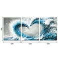 thumbnail image 3 of Bedroom 3 Piece 12 x 16 Inch Framed Wall Art Set Ocean Wave Painting Love Sign Wall Decor Framed Artwork Bathroom Bedroom Living Room Decor (Blue), 3 of 5
