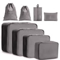 thumbnail image 2 of Cubos de embalaje de 9 piezas, organizador de equipaje impermeable, ropa, zapatos, sujetador con cremallera, bolsa de almacenamiento con cordón, Almacenamiento y organización del hogar Gris Advancent HA066363-02, 2 of 6