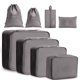 thumbnail image 1 of Moyic Cubos de embalaje de 9 piezas, organizador de equipaje impermeable, ropa de malla, zapatos, sujetador, maleta, clasificación, bolsa de Almacenamiento y organización del hogar Gris Moyic HA066363-02, 1 of 6