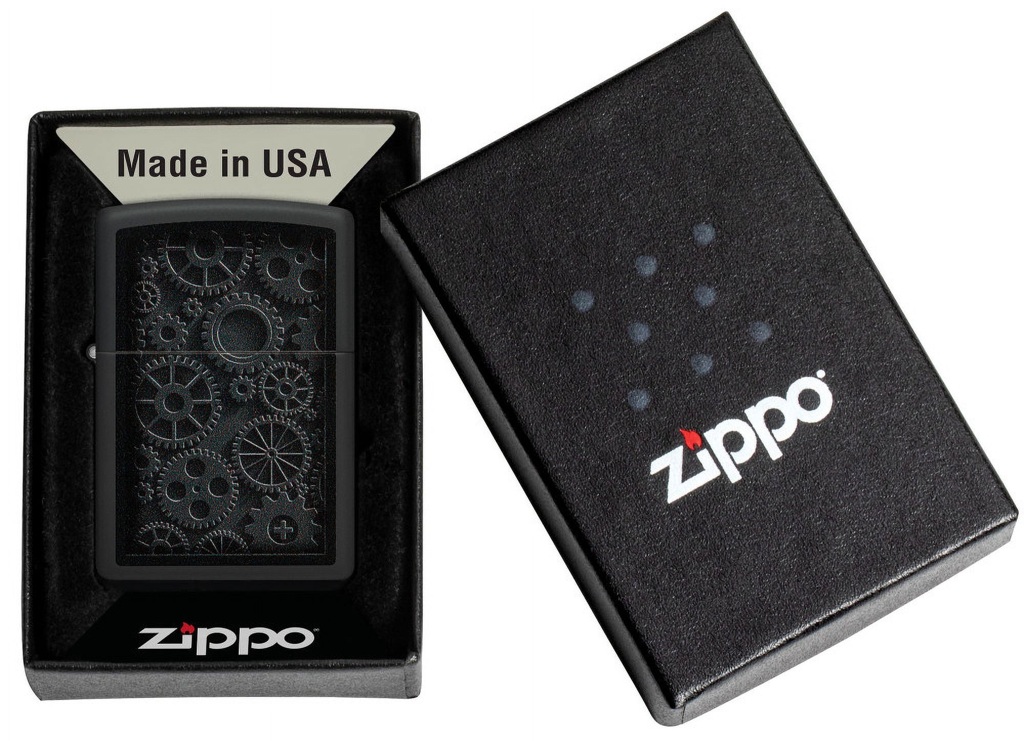 Zippo 48999 Matte Black Steampunk Refillable and Windproof Lighter