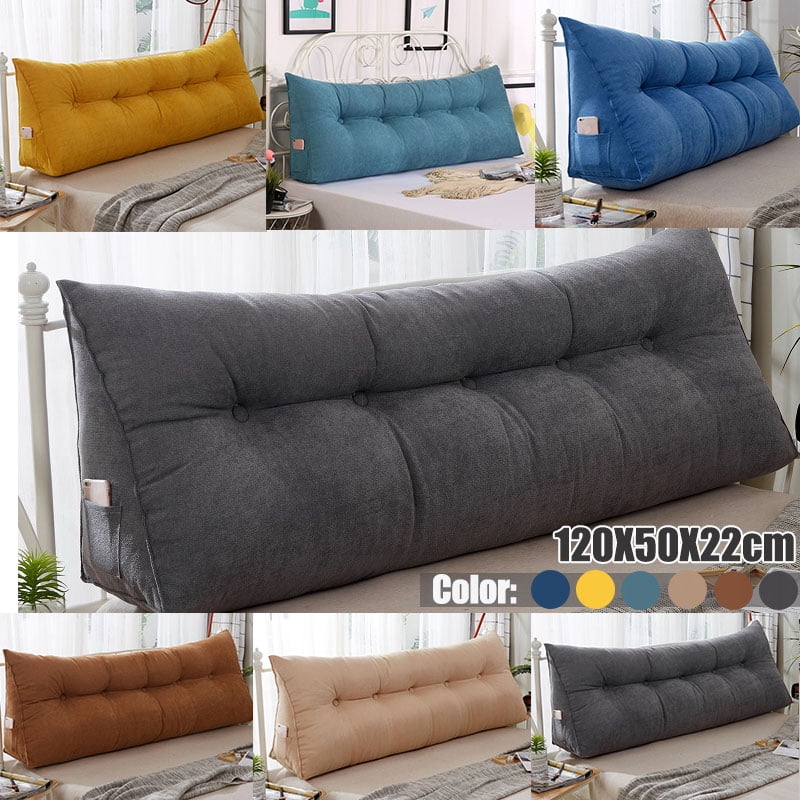 Soft Reading Pillow Triangle Back Cushion Pillow Sofa Bed Office Chair Rest BedHead Pillow Back ...