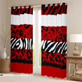 thumbnail image 2 of Feelyou Leopard Print Curtains Pack of 2 (52x84 Each), Zebra Wildlife Window Curtains, 2 of 6