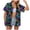 Black, variant on Womens Hawaiian Shirt Hawaii Button Down Shirts Palm Floral Tropical Vacation Outfits Casual Summer Trip Blouse Top (Yellow, XXL)