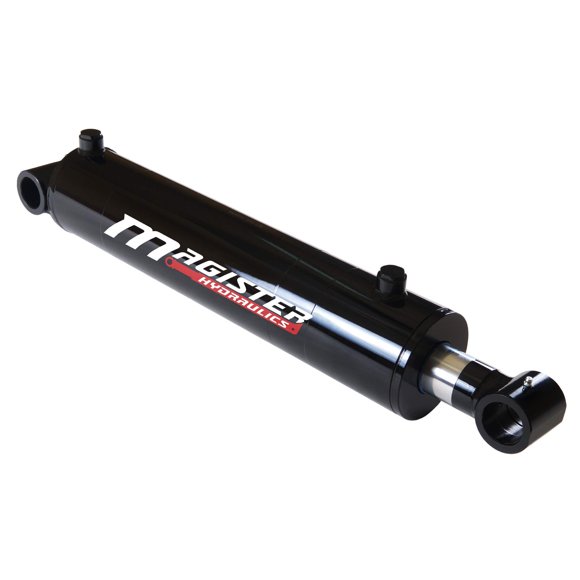 Magister Hydraulics Double Acting Hydraulic Cylinder - Cross Tube Hydraulic Cylinder 4" Bore 14" Stroke - UniversalHydraulic Cylinders (4x14)