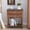 Brown-Long legs, variant on Wirrytor Farmhouse 2 Drawer Dresser Nightstand in Brown, Wooden Walnut Bedside Table with 2 Drawers and Storage Shelf, Embossed Pattern, for Bedroom Dorm Apartment