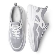 CMR CHAMARIPA Lightweight Elevator Shoes - Gray Knit Height Increasing Sneakers For Men 7CM / 2.76 Inches