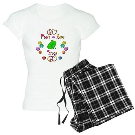 

CafePress - Peace Love Frogs - Women s Light Pajamas