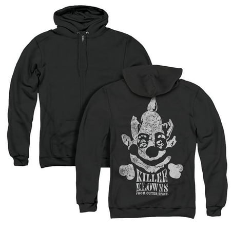 Killer Klowns from Outer Space & Kreepy Back Print Adult Zip-Up Hoodie ...