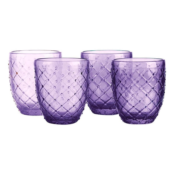 Set 4 Vasos Cristal Knitted Love & Lemons 305ml violeta Love and Lemons T150503BL