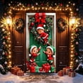 thumbnail image 5 of Christmas Door Cover, Holiday Front Door Hanging Decor, Classic Santa Snowman Design for Home Entryway, 5 of 8