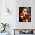 thumbnail image 3 of Nawypu Santa Claus Canvas Wall Art Red Clothes Reading Letter Pictures Prints Vintage Christmas Tree Painting for Living Room Bedroom Office Wall Decor, 3 of 4