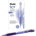 thumbnail image 3 of Icy Mechanical Pencil 0.7 mm, HB 2.5, Black Lead, Transparent Violet Barrel, Dozen, 3 of 3