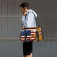 thumbnail image 7 of Rateoe American Flag And Baseball Pattern Gym Bag for Women, Duffle Bag for Travel with Wet Pocket, Carry on Weekender Bags for Women, Water Resistant Travel Bag Duffel Bag, 7 of 7
