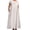 White, variant on Wdgfv Cotton Dresses for Womens Short Sleeve Maxi Dress Casual Flowy Pleated Summer Dresses with Pockets Grey M