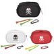 thumbnail image 5 of Bolsa para pelotas de golf, soporte para camiseta, bolsa de almacenamiento, bolso de golf portátil con calavera (blanco), 5 of 9