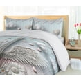 thumbnail image 3 of Ambesonne Eiffel Tower Duvet Cover Set, Dreamy Paris and Wings, Calking, Soft Blue Blush Pale Grey, 3 of 4