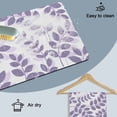 thumbnail image 6 of Farm Plant Leaf Dish Drying Mats for Kitchen Counter, Lavender Purple Branch Leaves Linen Texture Absorbent Coffee Bar Mat with Non-slip Rubber Backed Quick Drying Dish Rack Pad 12"x16", 6 of 9