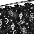 thumbnail image 3 of Black White Gothic Hand Snake Bat Pattern Shower Curtain 36"x72" ,Bathroom Decorative Shower Curtains Set with 12 Hooks,Modern Waterproof Washable Shower Curtain, 3 of 6