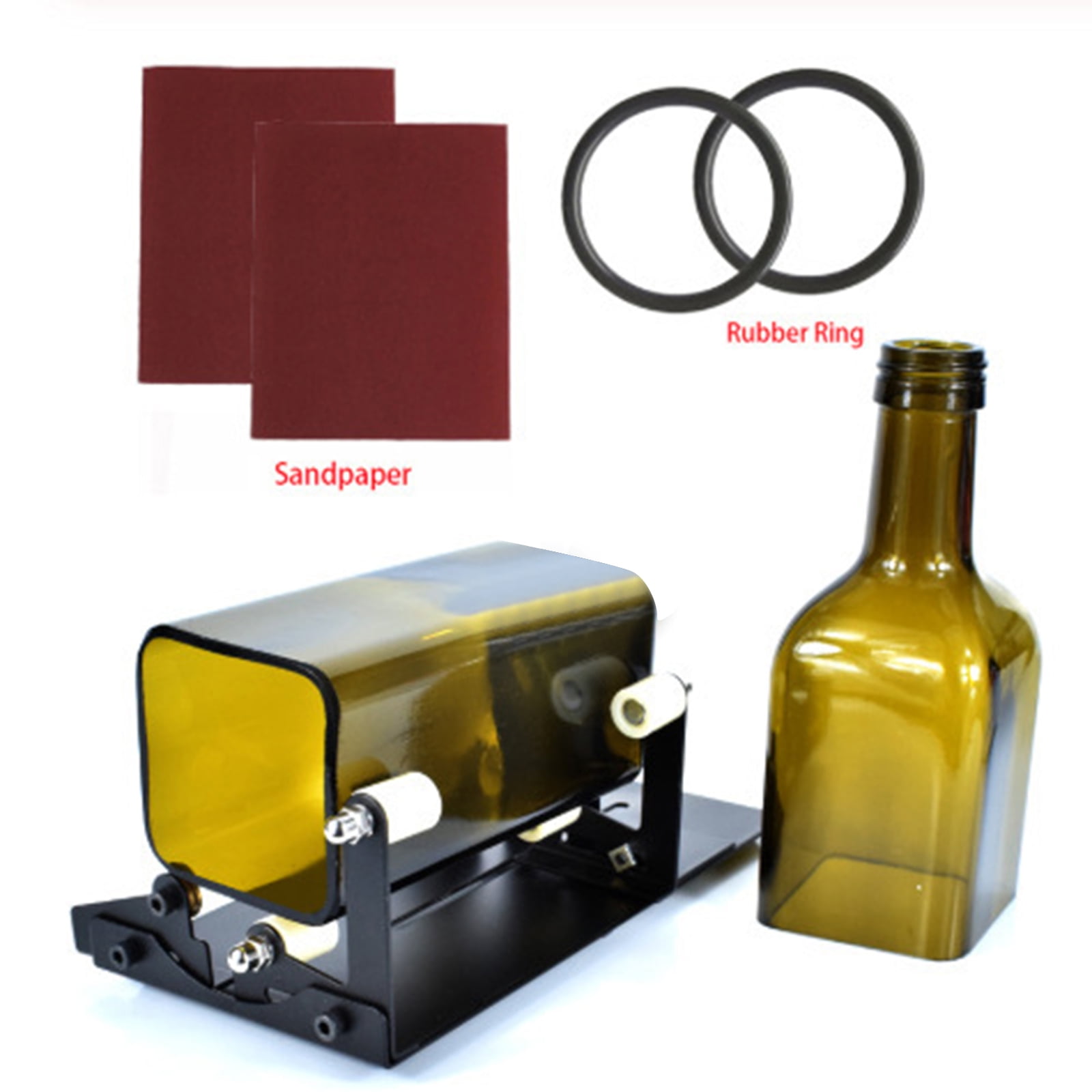 Square and round bottle cutter kit with accessories tool, suitable for