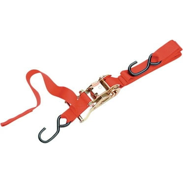 Parts Unlimited Heavy-Duty Ratchet Tie Downs w/Built-In Assist Red (3920-0075)