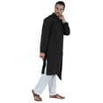 thumbnail image 2 of Atasi Indian Designer Kurta For Mens Party Wear Solid Color Ethnic Long Shirt, 2 of 7