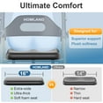 thumbnail image 3 of Andador plegable HOMLAND con asiento para personas mayores, ruedas grandes de 8", capacidad de peso de 350 lb, asas y altura del asiento ajustables, andador ligero con ruedas, dorado, 3 of 5