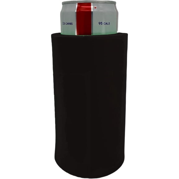 Blank Thick Foam Old School Slim Can Coolie (Black, 1)