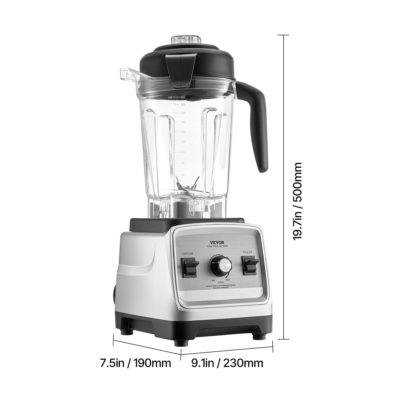 VEVOR Blender for Smoothies, 85 oz 1400W, Professional Blender with Powerful Motor, Multi-Functional Food Processing Blender for Smoothie/Milkshake/Juice, Fits for Kitchen