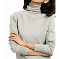 thumbnail image 3 of Chandail à Col Roulé pour Femme Automne/hiver, Chandail à Col Montant pour Femme, Chandail à Col Empilé Ajusté, Chandail de Base, Chandail à Col Roulé pour Femme m, 3 of 4