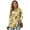 Yellow-Sunflower, variant on DISNIMO Floral Printed Shirts for Women Trendy Long Sleeve Hoodies V Neck Sweatshirts Waffle Tunics Top for Fall Winter, S