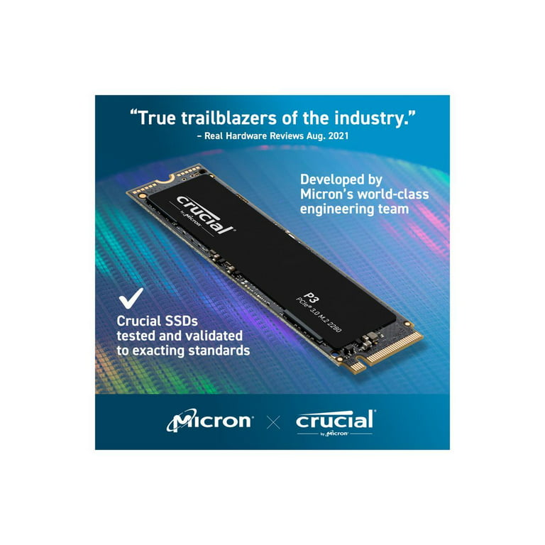 Crucial P3 4TB PCIe 3.0 3D NAND NVMe M.2 SSD, up to 3500MB/s