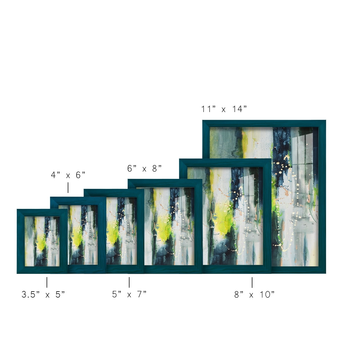 Treetops I - Framed Print w/glass - Ocean Blue