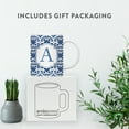 thumbnail image 4 of Koyal Wholesale Ceramic Coffee Mug, Moroccan Monogram  A, 4 of 5