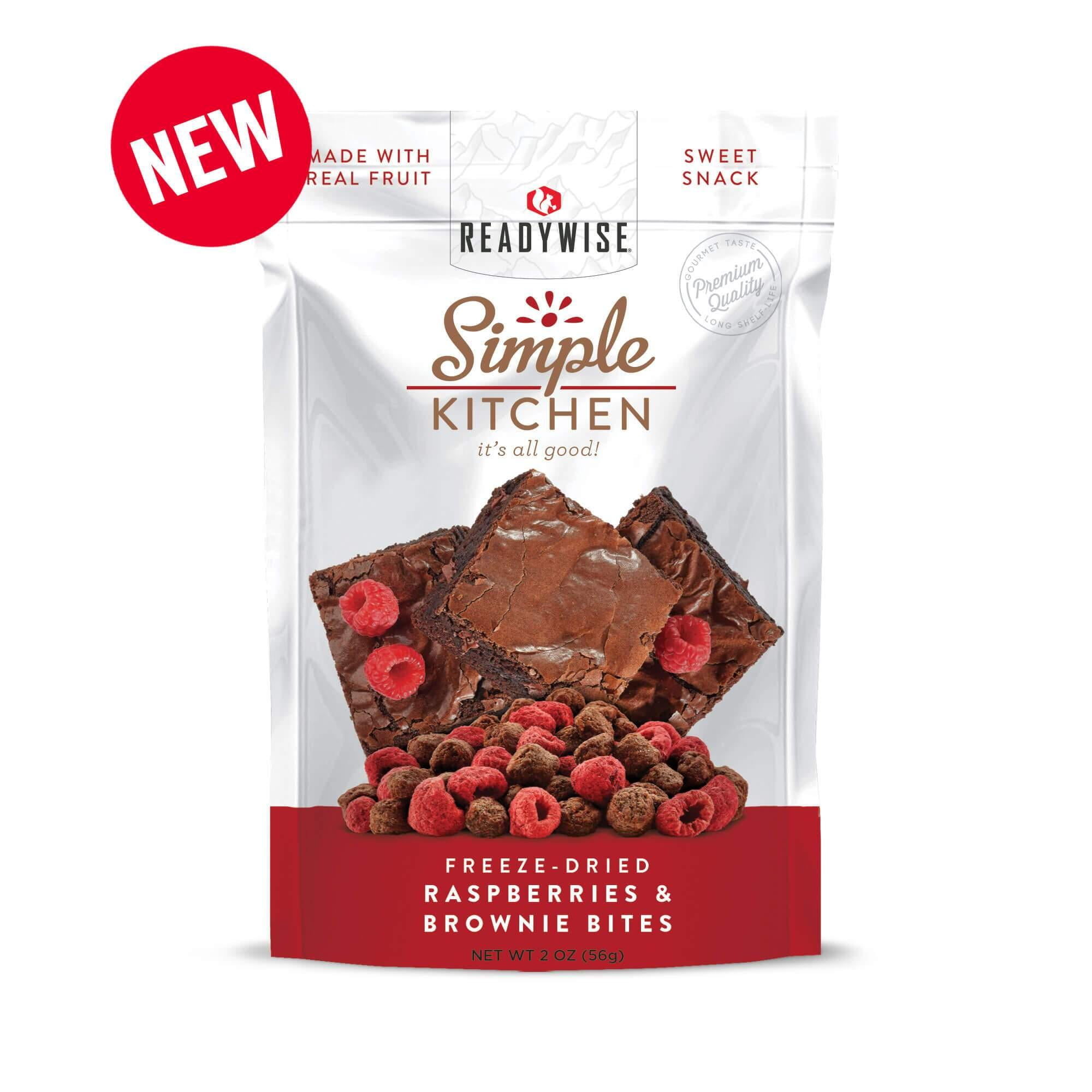ReadyWise Raspberry Chocolate Bites, Freeze-Dried Fruit with Antioxidants, 2 oz, 6-Pack