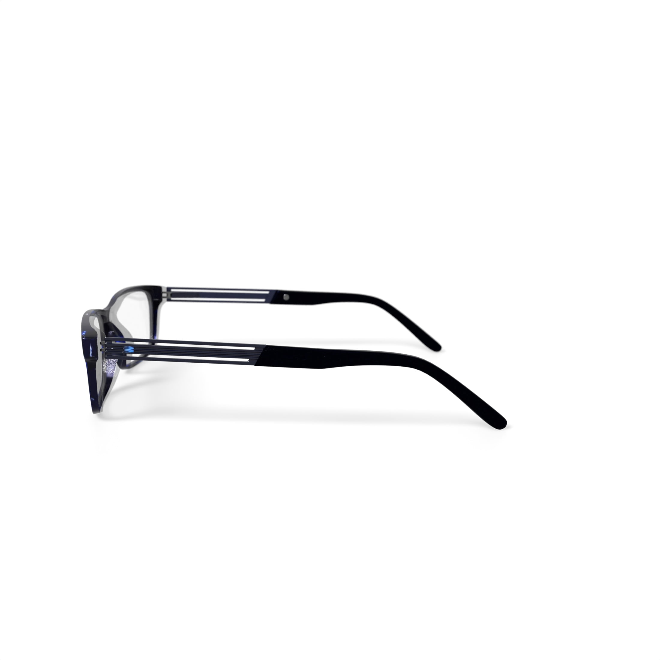 New Balance Men's NB445 Rectangular Prescription Eyeglasses with Case, Blue