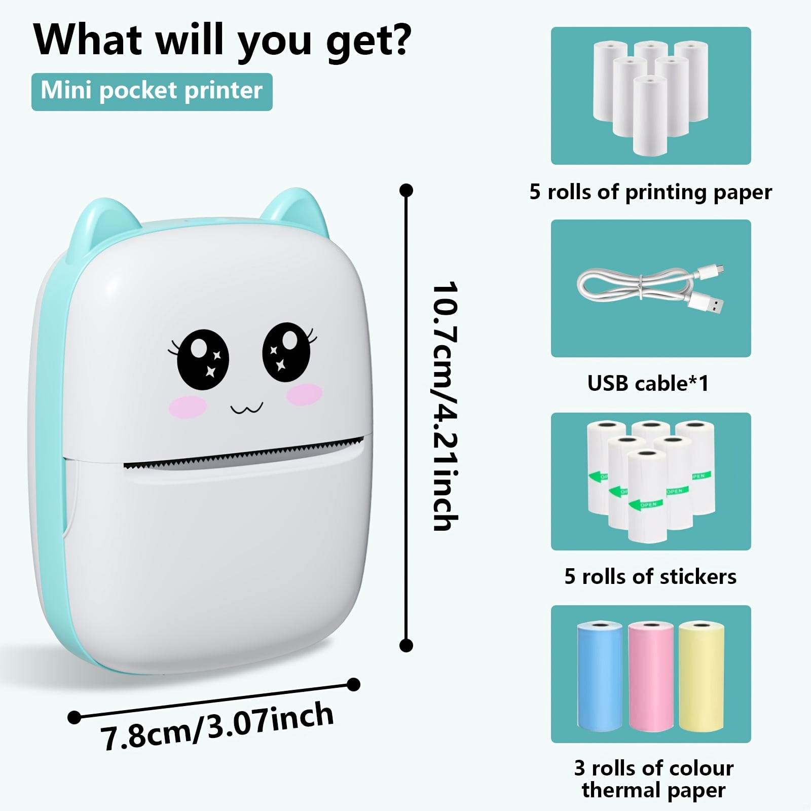 Portable Label Maker: Handheld Sticker Printer for Home, Office & Address Labels with Built-in Templates