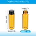 thumbnail image 2 of Uxcell Small Glass Sample Bottles with Lids, 5 pcs 15ml Amber Glass Vials with Black Screw Caps Mini Leak Proof Reagent Sealed Bottles with Scale for Solid Liquid Powder Storage, 2 of 6