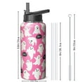 thumbnail image 4 of 32oz Halloween Tumbler with Straw and Handle – Stainless Steel Insulated Water Bottle – Spooky Pumpkin Ghost Witch Design – Fall Coffee Mug Gift for Her or Him, 4 of 5