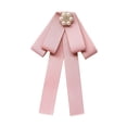 thumbnail image 4 of Broche de cinta de corbata de lazo, broche de collar de cuello de damas de moda, decoración de corbata de cuello elegante para blusa, camisa, traje, rosa, 4 of 8
