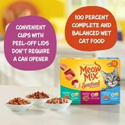 Meow Mix Savory Morsels Seafood Favorites Variety Pack, 2.75 oz Can (12 Pack)