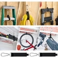 thumbnail image 6 of 2Pcs Heavy Duty Garage Storage Hooks Hangers with Carabiner Clips Multi-Purpose Hanging Straps for Ladder Hose Tools Bags and Equipment, 6 of 6