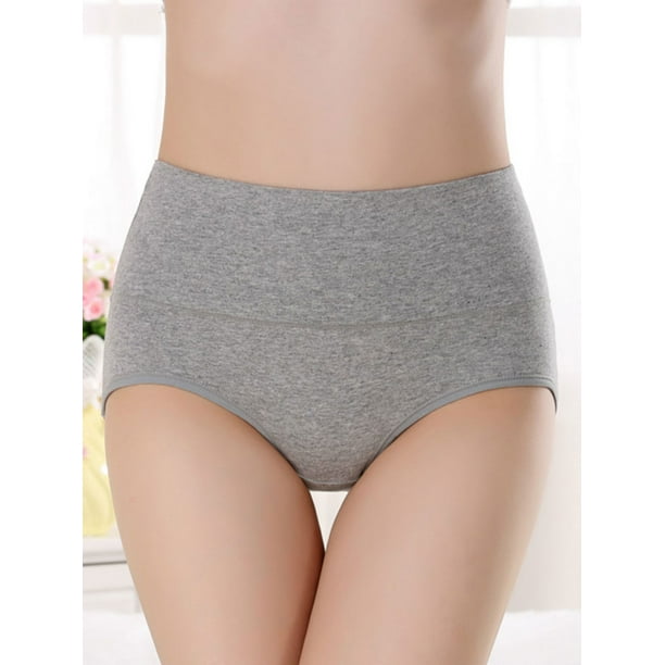Women's High Waisted Cotton Underwear Soft Stretchy Full Briefs Underpants Tummy  Control High Rise Ladies Full Coverage Panties Covered Elastic No Muffin  Top Boxer Briefs Beige at  Women's Clothing store