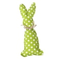 thumbnail image 1 of Muñeco de peluche de conejito de Pascua, vívido y encantador, figura de tela hecha a mano Puntos verdes, 1 of 9